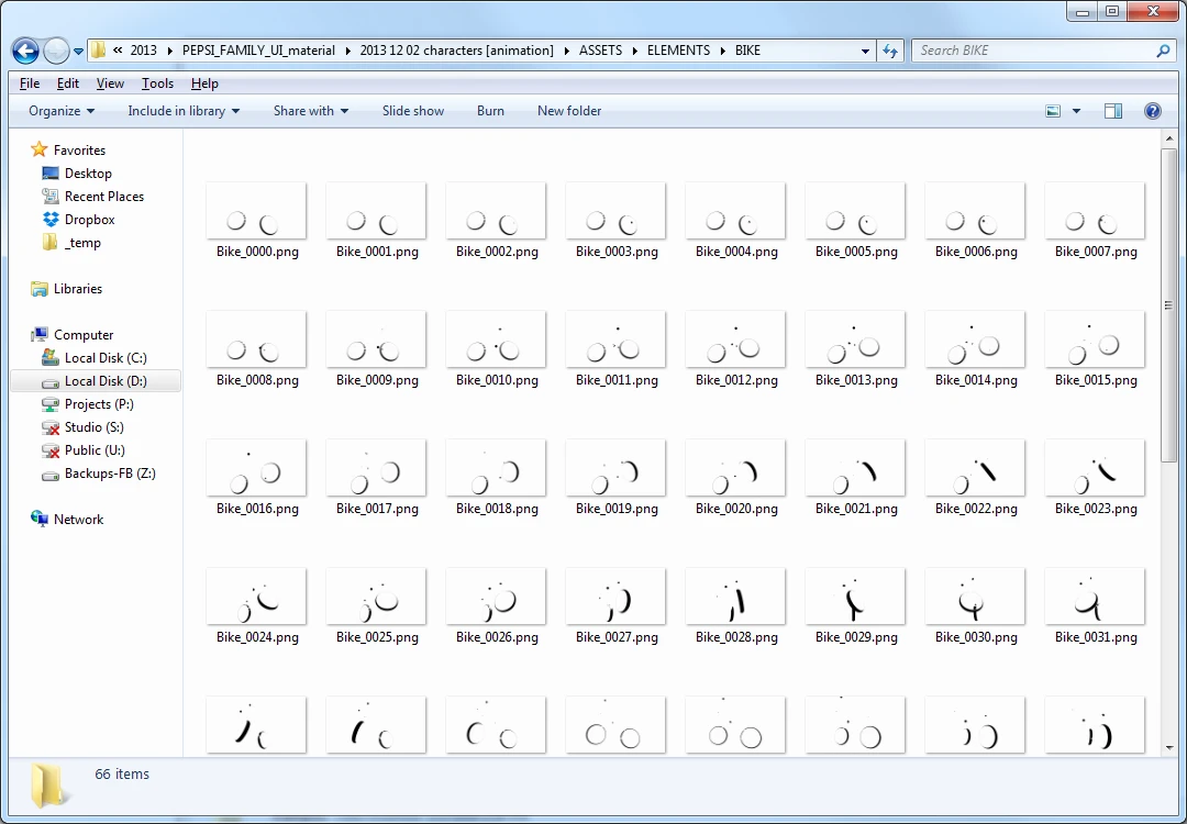 Animation source files once exported.