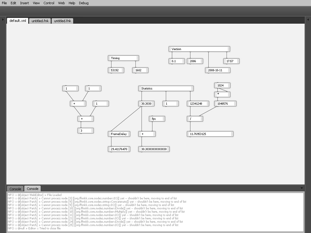 Build 2086. The editor evolved fast; here is more or less its final form, with newly added tabs.