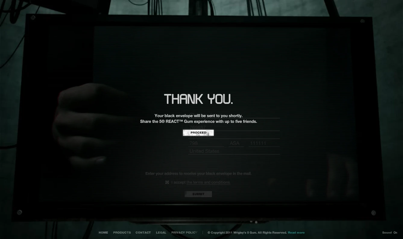 Every piece of UI was "projected" onto video screens