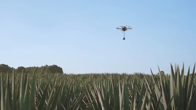 A filming drone.