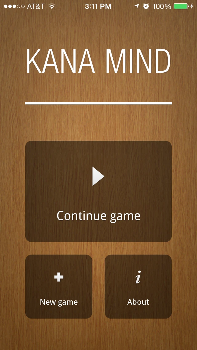 Main menu.