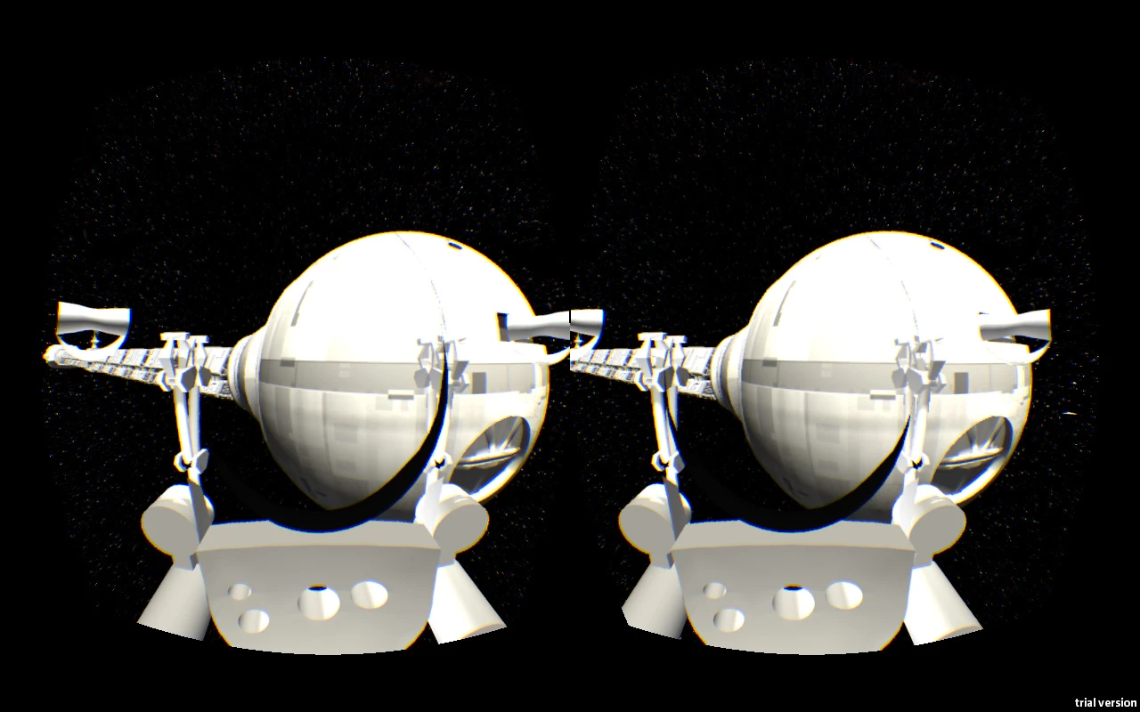 Initial test, with a defective interior model, rendered through a VR device