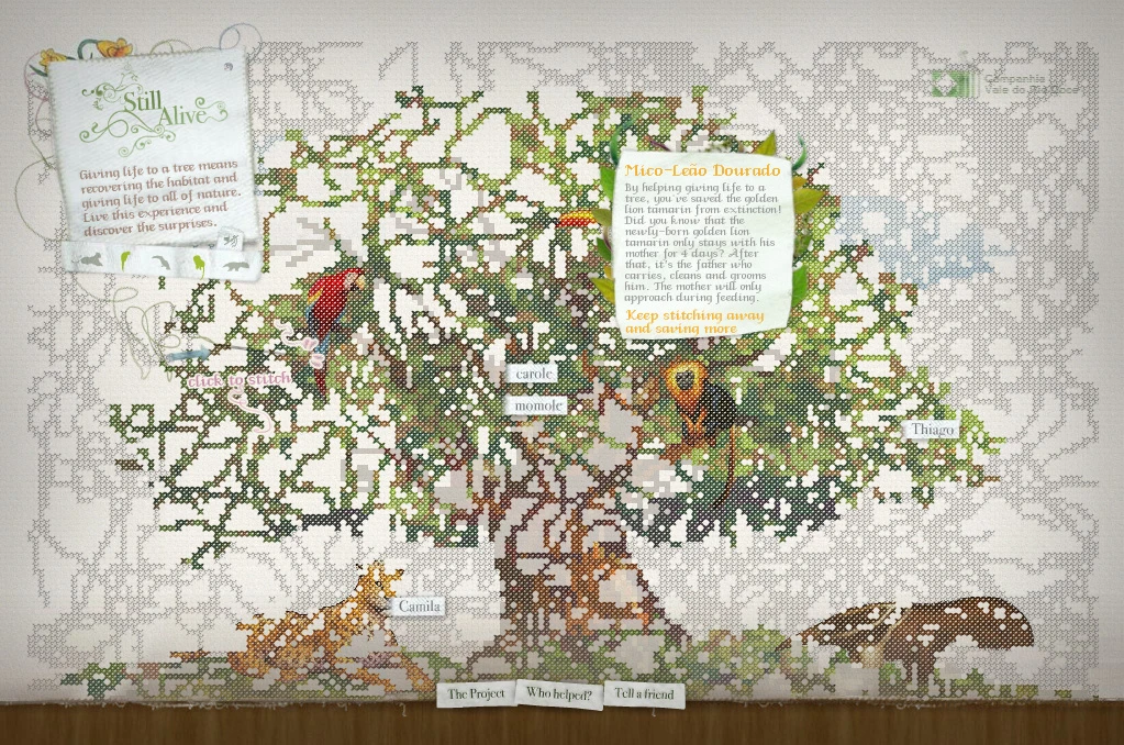 After an animal is revealed, a bit of information about its species is shown.