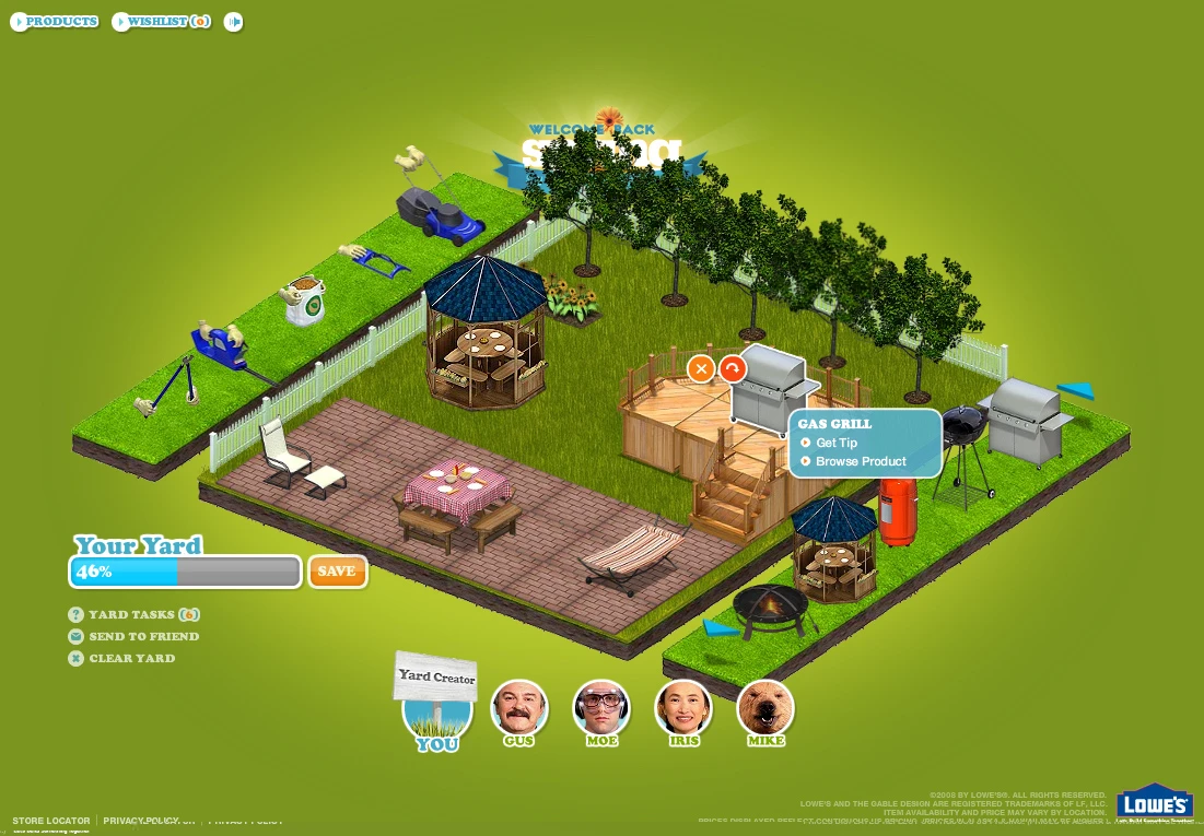 Yard Creator, full of stuff