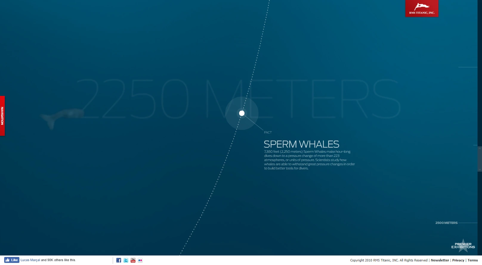 As visitors scrolled down on the page, they started exploring little factoids about the deep sea. Animated elements enriched the experience.