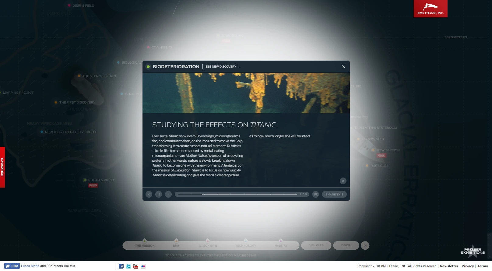 One of the many pieces of multimedia content related to the wreck.