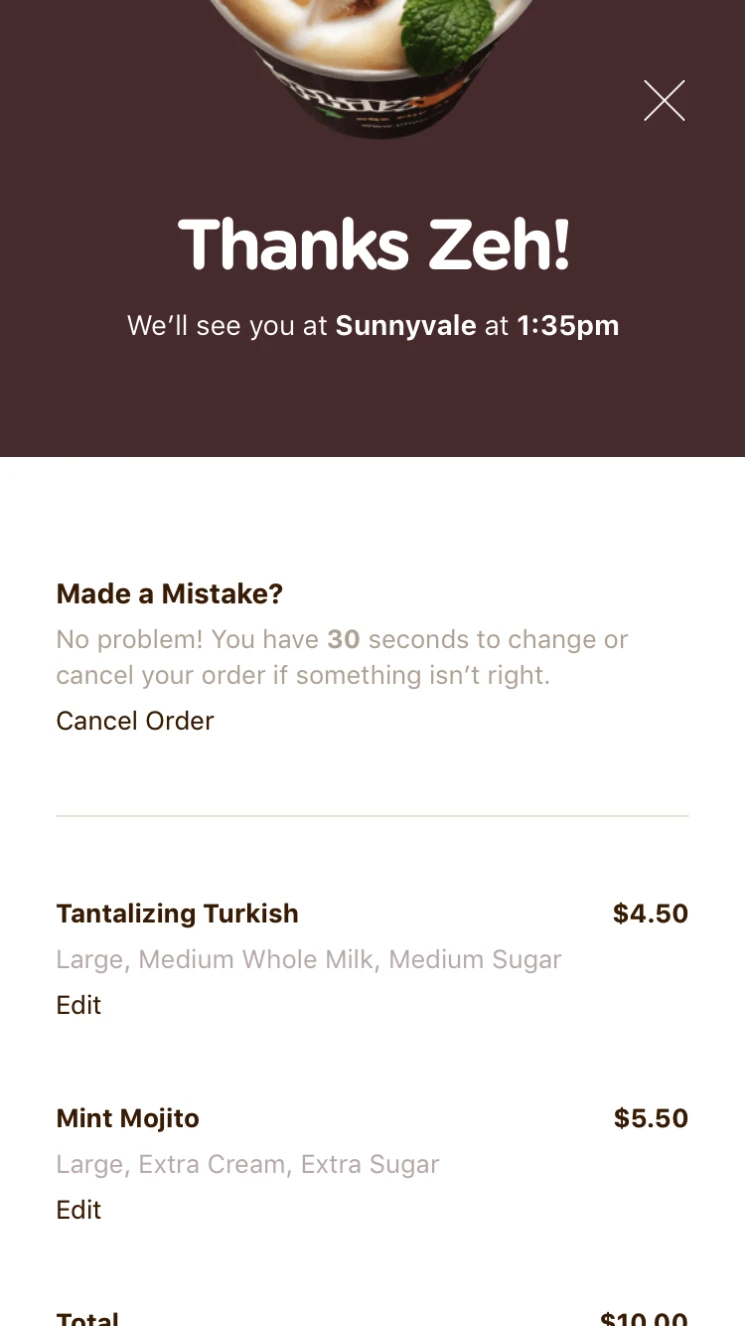 Post-purchase receipt