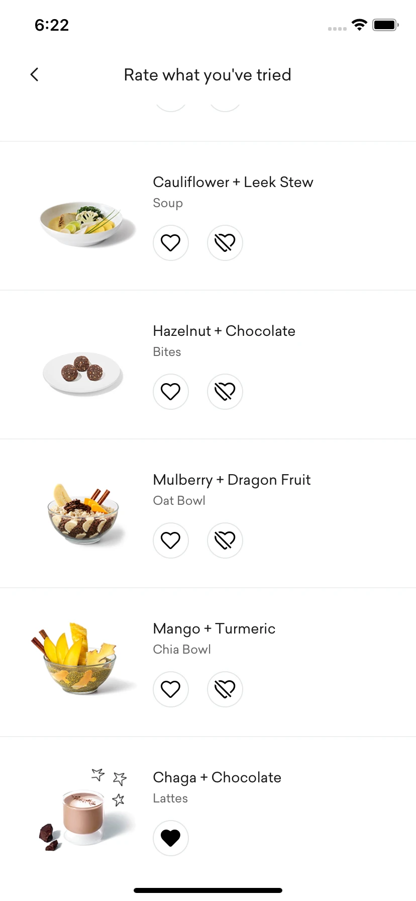 Rating your previous meals to get better recommendations