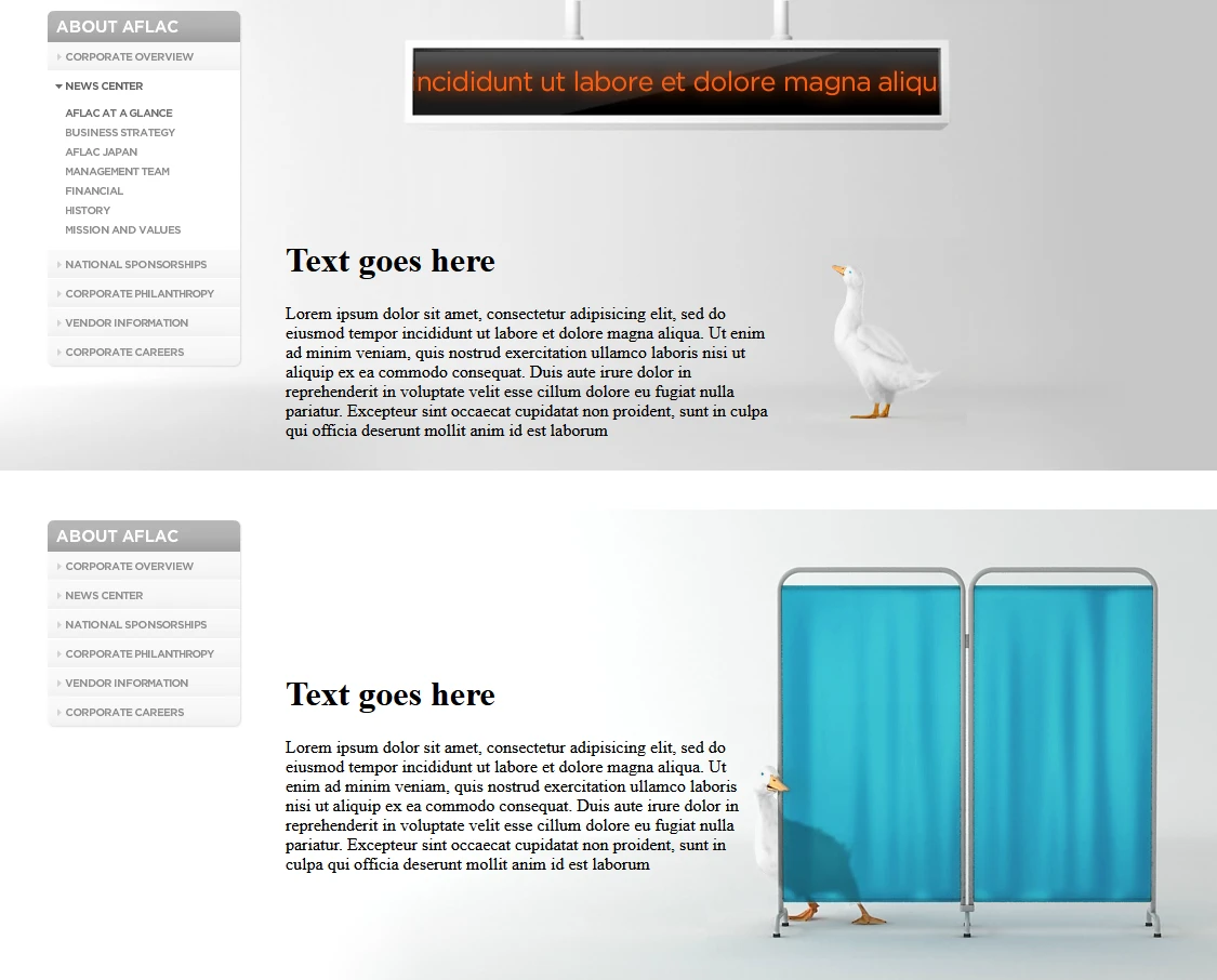 Part of the job was creating animated, video-based backgrounds that could display dynamic text.
