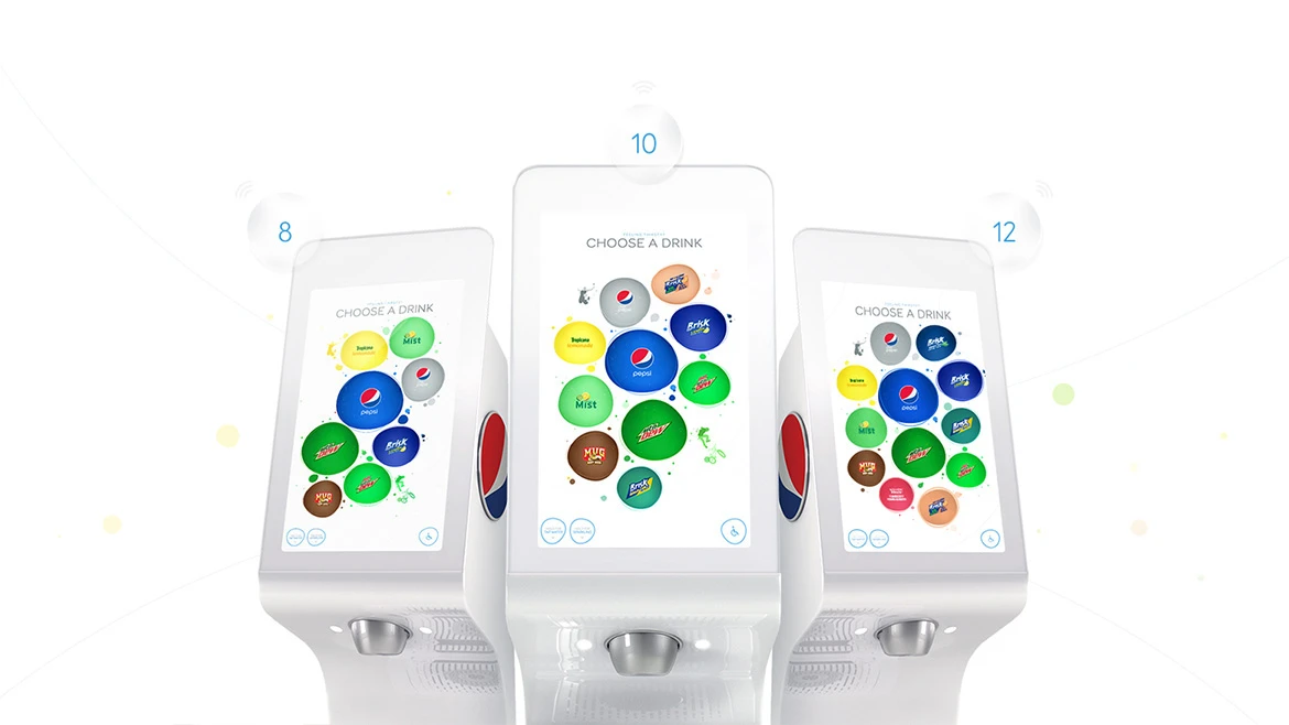 Pepsi Spire 2.0 could be configured with a number of different beverages.