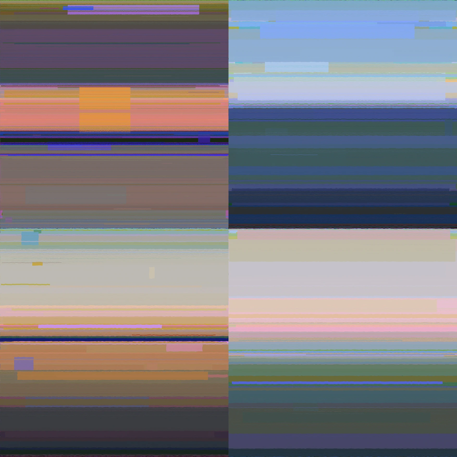 Ultimately I enjoyed the more abstract results. This series is called "Horizons of Vermont", as they are based on photos of the sunset from Vermont.