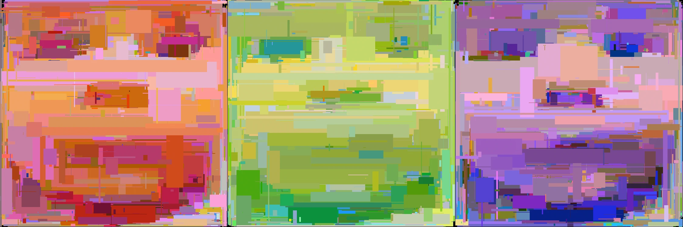 I also added different parameters for color matrix calculations. These are three different such results.