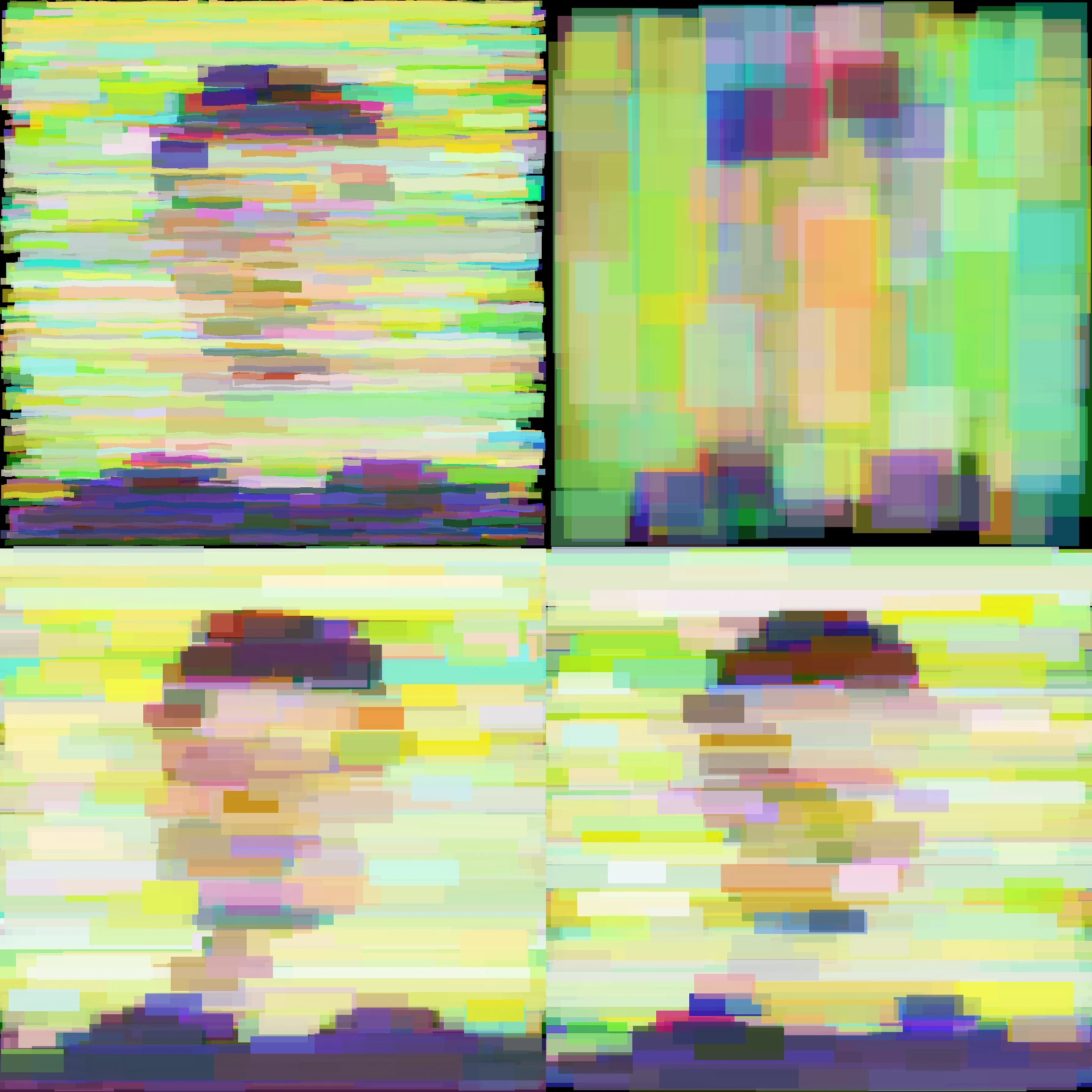 And even more tests, this time adding a ribbon painter and opacity controls to make things more abstract.